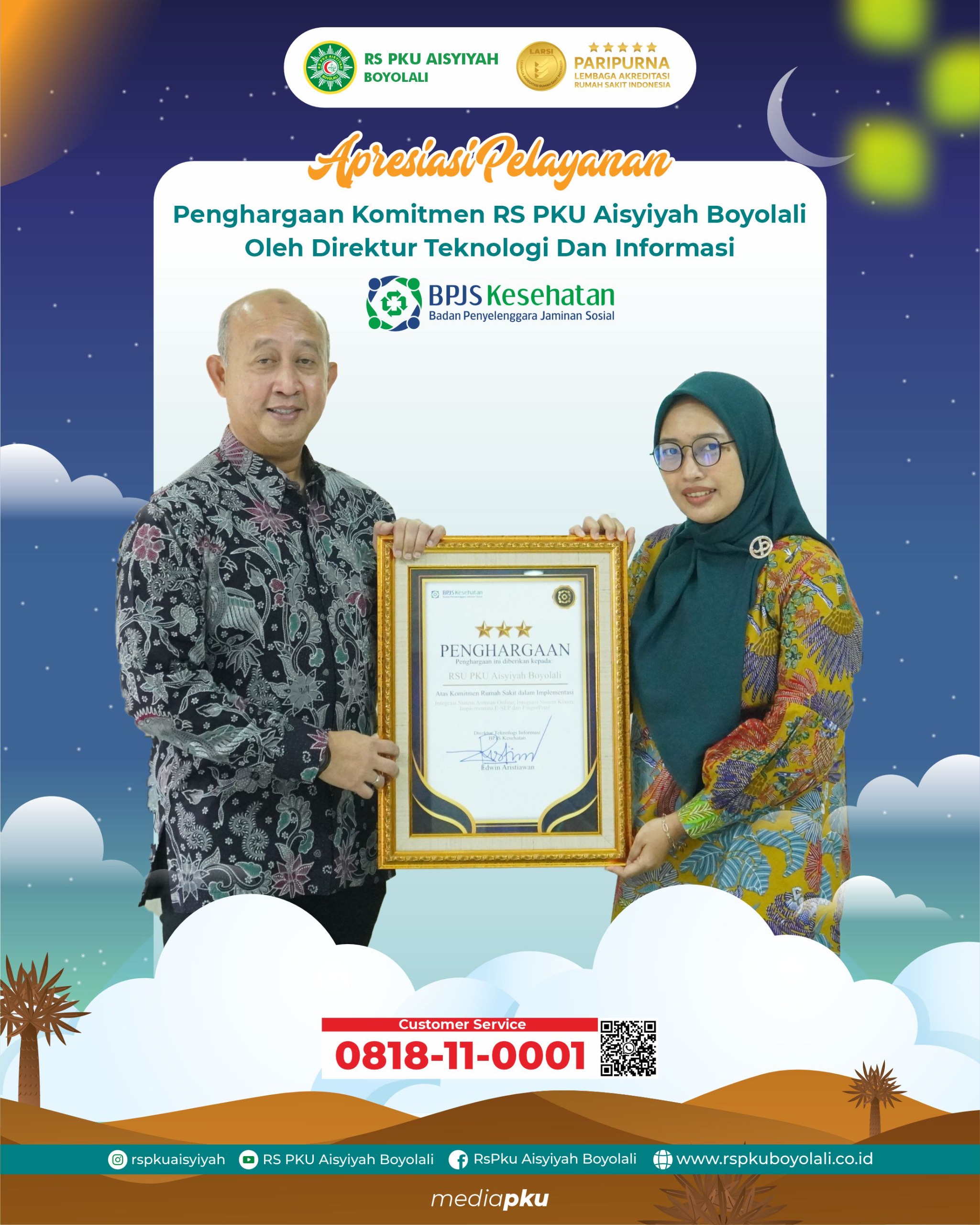 Penghargaan Bintang 3 Oleh DIRTI BPJS