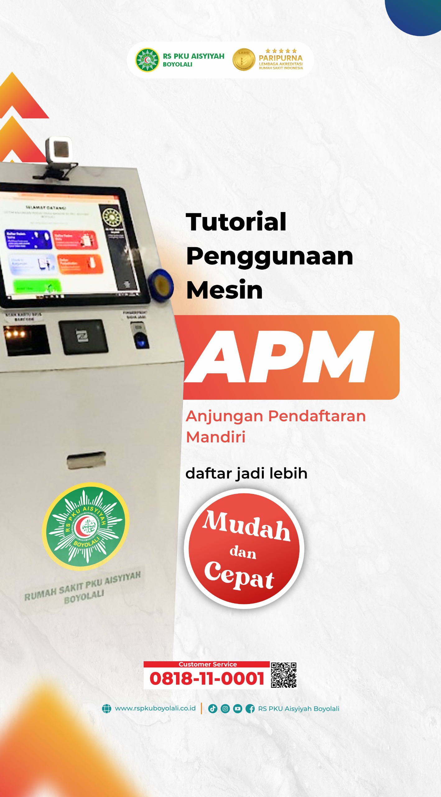 Cara Check in Pendaftaran di Mesin APM (Anjungan Pendaftaran Mandiri)
