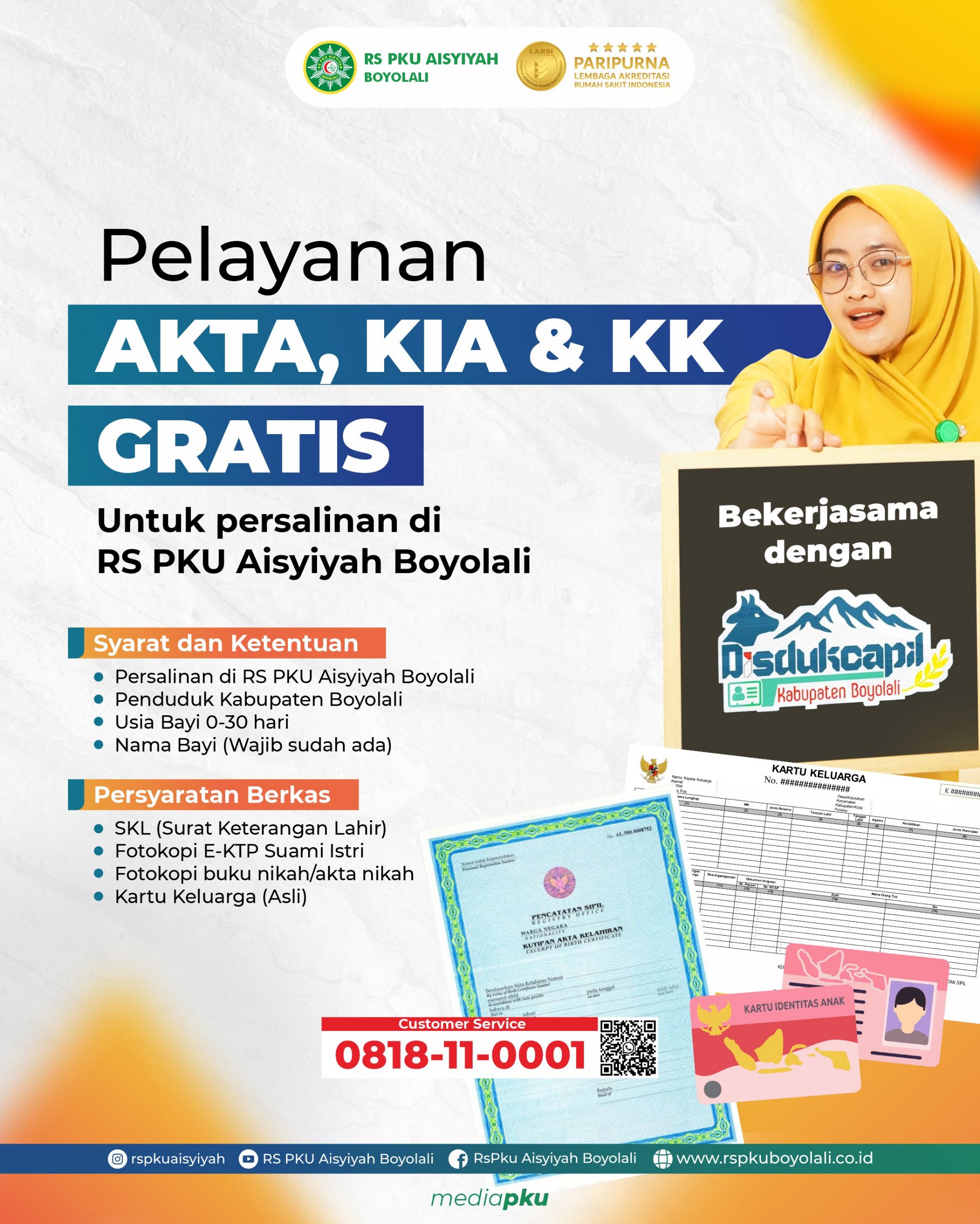 Bikin Akta, KIA dan KK bisa GRATIS Lohh!