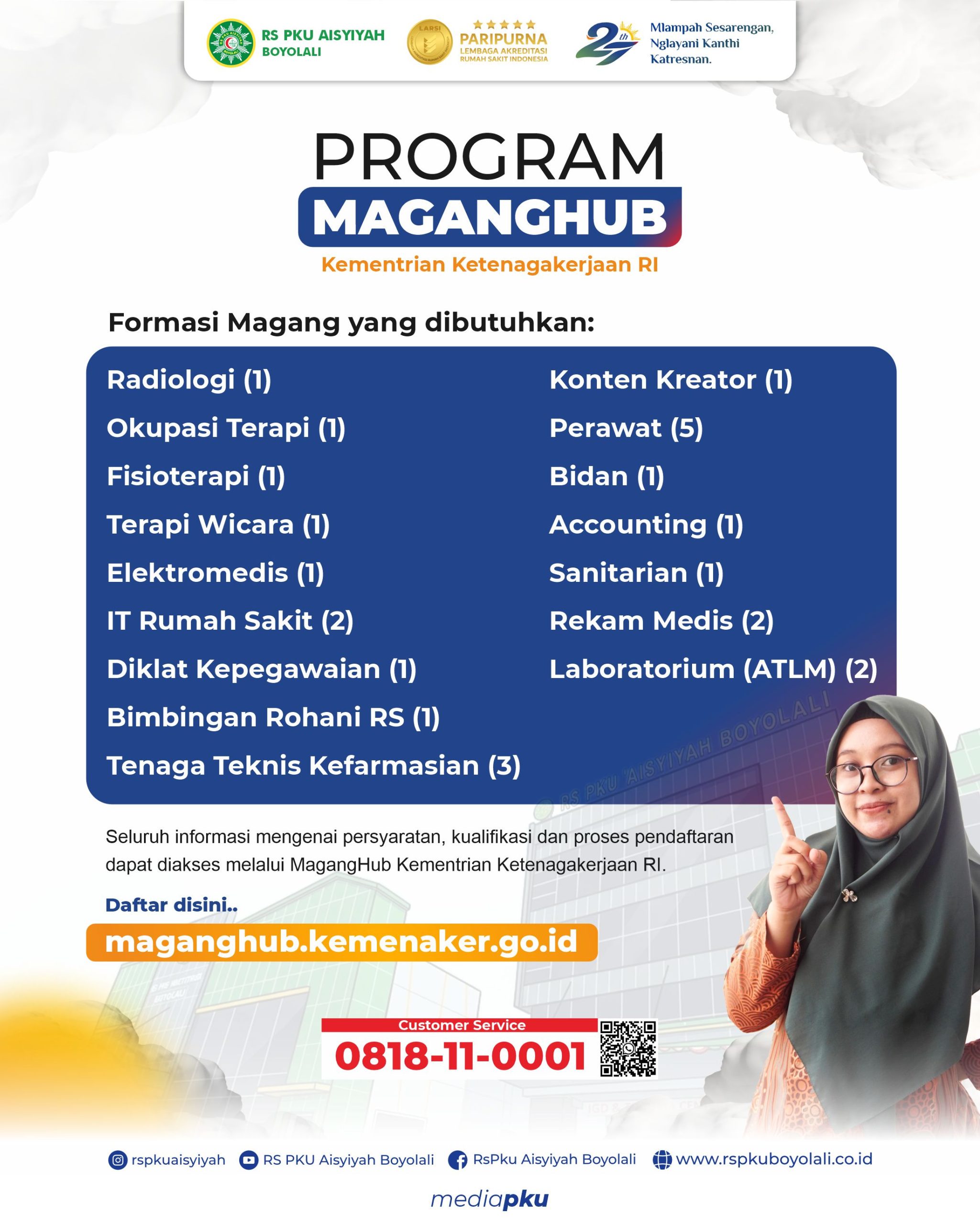 RS PKU Aisyiyah Boyolali Buka Kesempatan Magang melalui Program MagangHub Kementerian Ketenagakerjaan