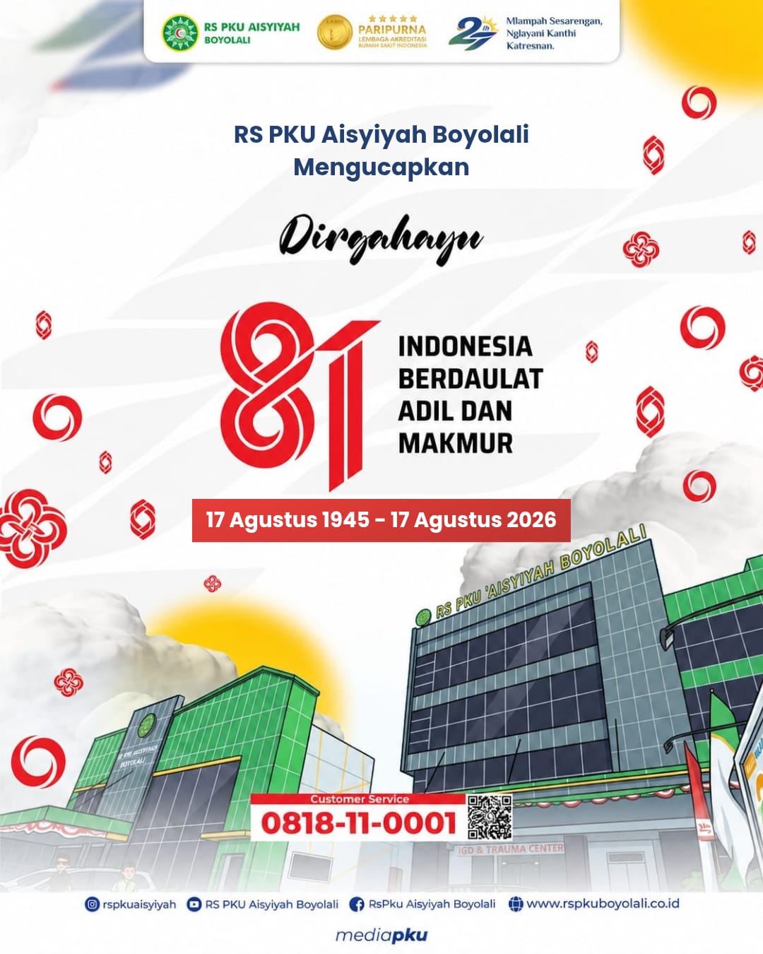 Dirgahayu Republik Indonesia Ke-81: Indonesia Berdaulat, Adil, dan Makmur