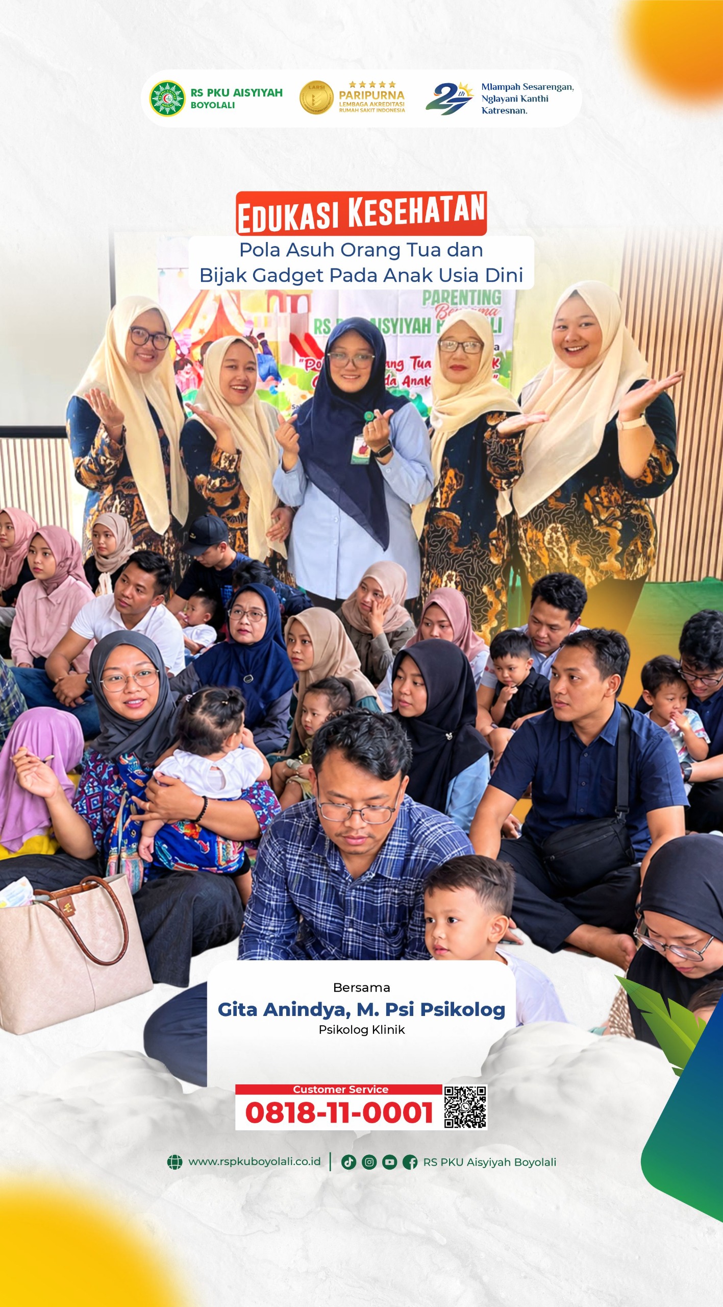 Cegah Dampak Negatif Gawai, RS PKU Aisyiyah Boyolali Gelar Edukasi Parenting di PAUD Al Afiiq