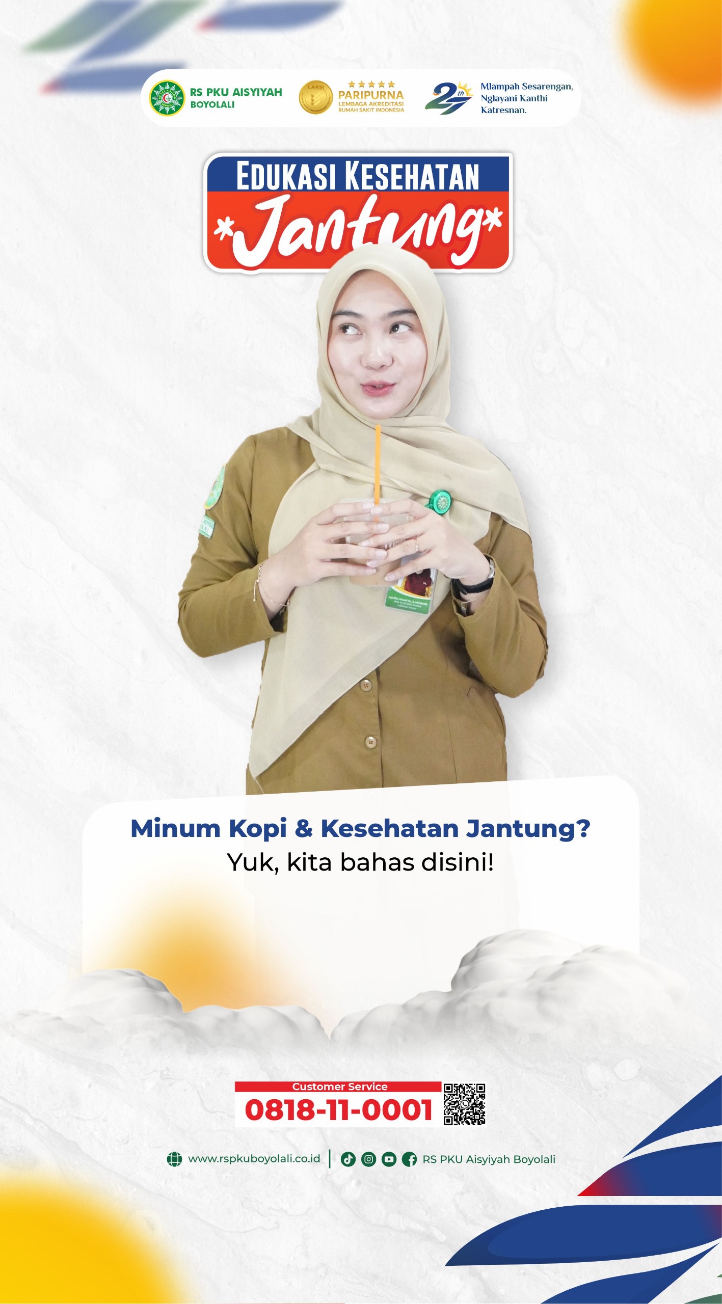 Mitos atau Fakta? RS PKU Aisyiyah Boyolali Edukasi Masyarakat Terkait Dampak Minum Kopi bagi Kesehatan Jantung