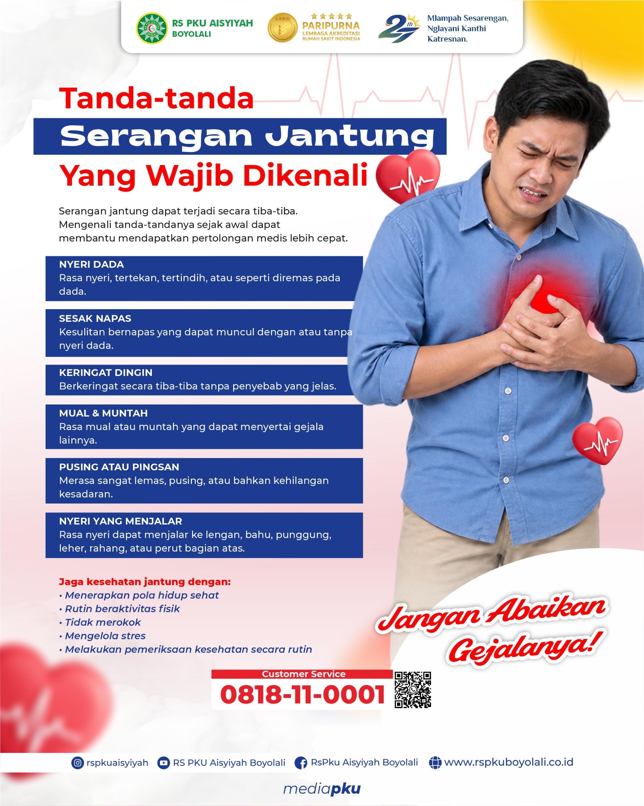 Jangan Diabaikan! RS PKU Aisyiyah Boyolali Edukasi Masyarakat Kenali Tanda-Tanda Serangan Jantung Sejak Dini