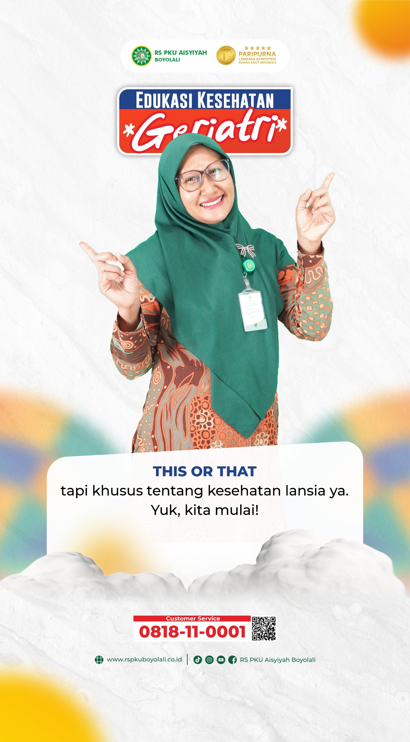 Kemas Edukasi Menarik, RS PKU Aisyiyah Boyolali Hadirkan Konten “This or That” Kesehatan Geriatri