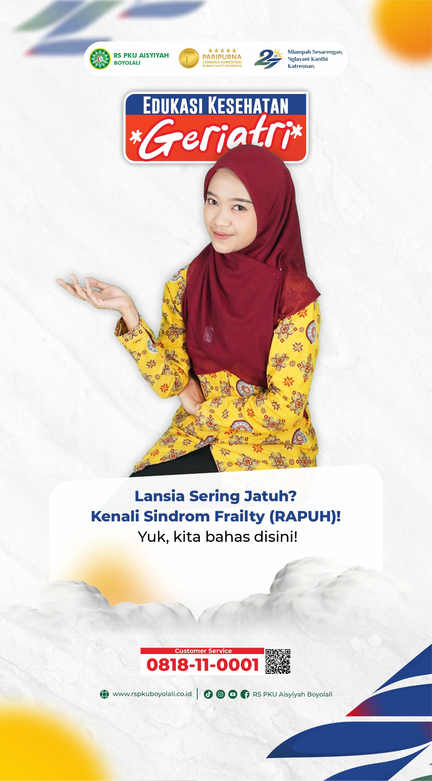 Waspadai Lansia Sering Jatuh! RS PKU Aisyiyah Boyolali Edukasi Bahaya Sindrom Frailty (RAPUH)