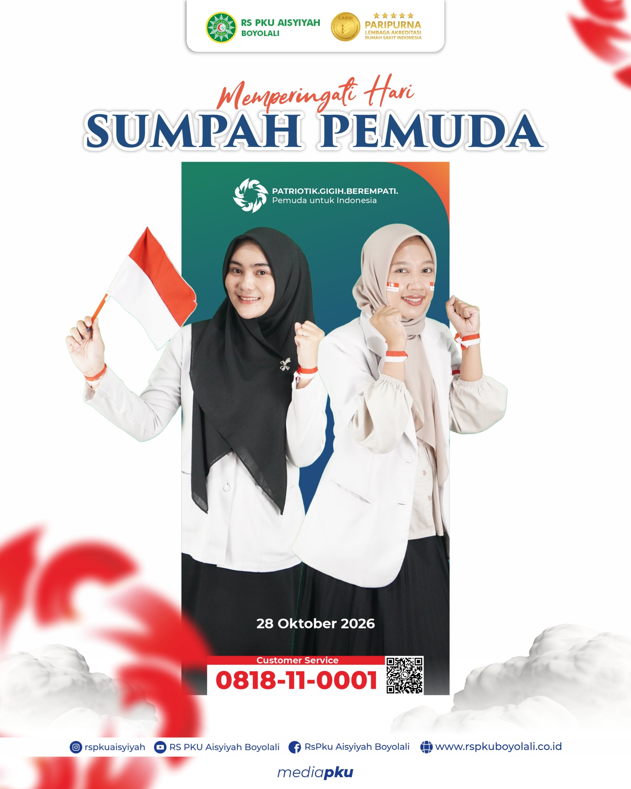 Peringati Hari Sumpah Pemuda 2026, RS PKU Aisyiyah Boyolali Gelorakan Semangat Patriotik, Gigih, dan Berempati untuk Indonesia